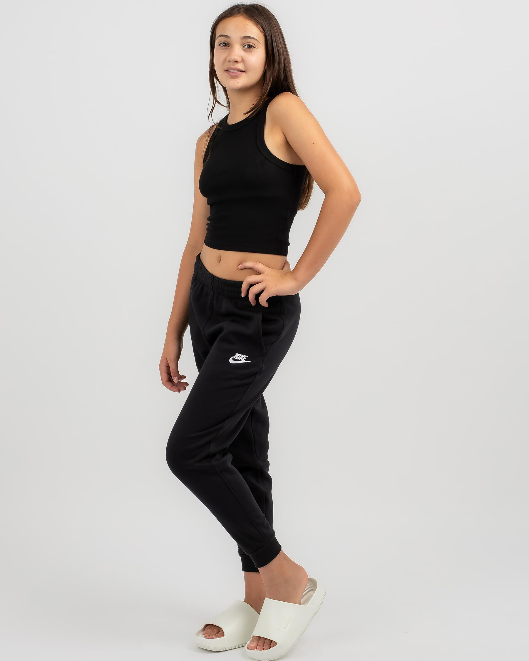 Nike Girls' Club Fleece Track Pants In Black/white - FREE* Shipping & Easy  Returns - City Beach United States